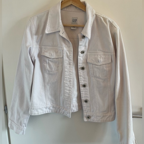 COPY - GAP white denim jacket - Picture 1 of 4